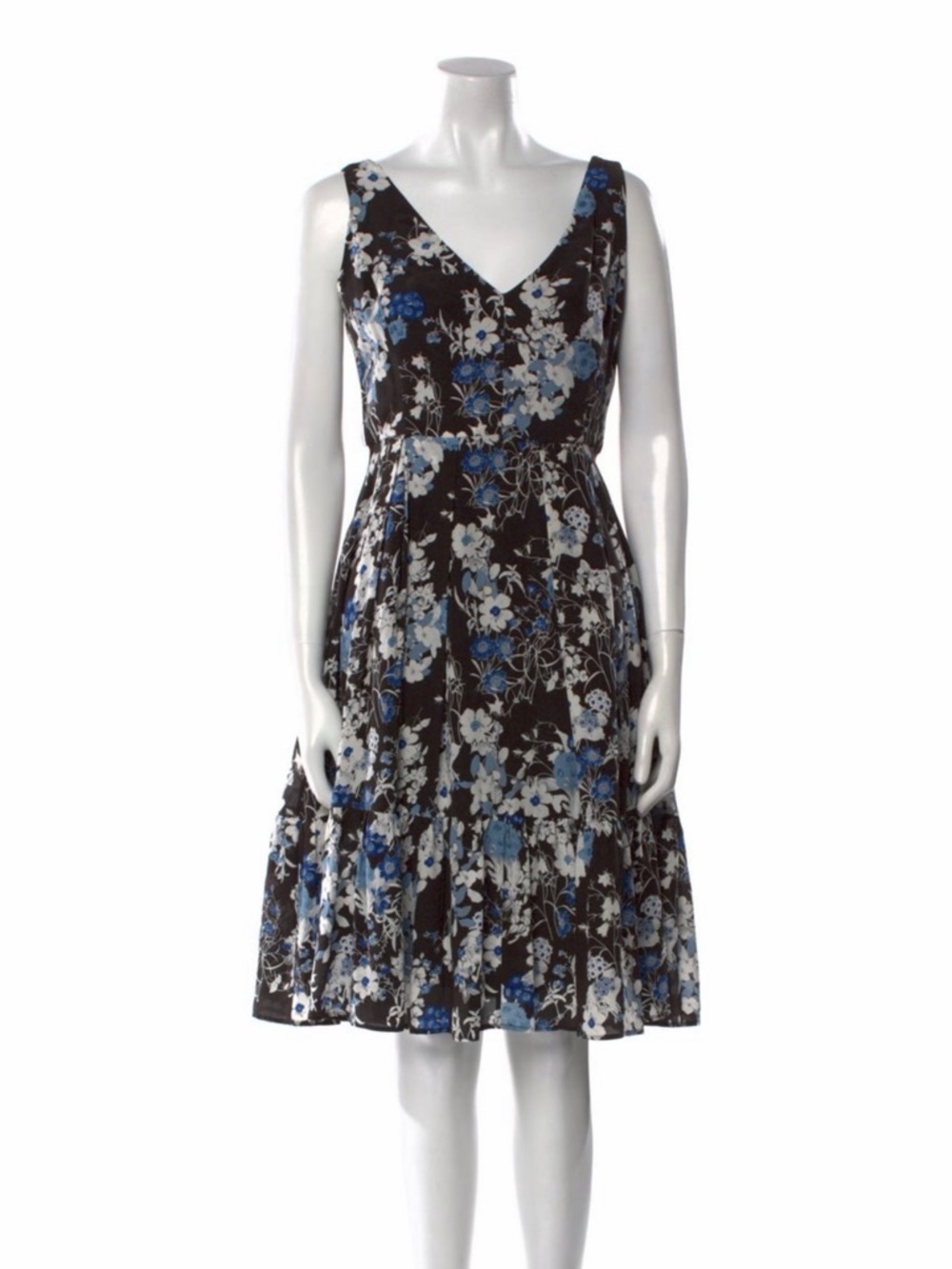 Erdem 100% Silk Floral Dress – Pleated with Pockets